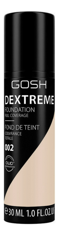 

Тональная основа для лица Dextreme Foundation Full Coverage 30мл: 002 Слоновая кость, Тональная основа для лица Dextreme Foundation Full Coverage 30мл