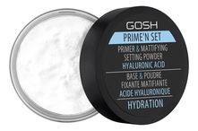 GOSH Рассыпчатая пудра-основа для лица с гиалуроновой кислотой Prime'n Set Primer & Mattifying Setting Powder Hydration 7г
