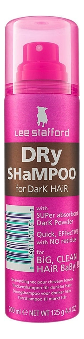 Купить Сухой шампунь для темных волос Dry Shampoo Fo Dark Hair 200мл, Lee Stafford