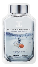 Jayjun Cosmetic Тканевая маска для лица с мультивитаминным комплексом и пантенолом Multi-Vita Tone Up Mask 25мл