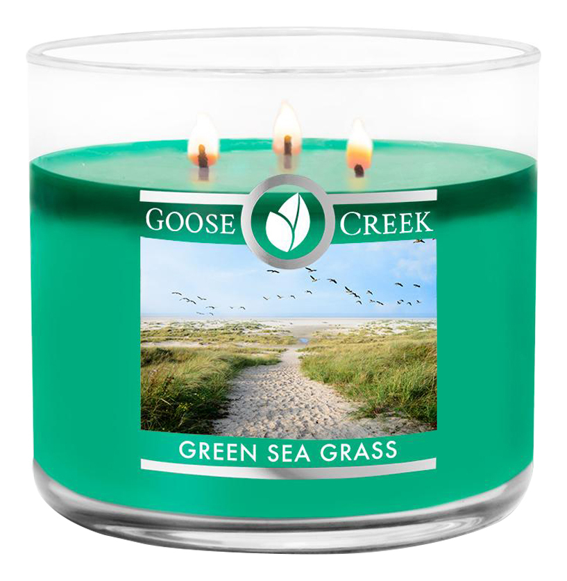 Ароматическая свеча Green Sea Grass (Зеленая морская трава): свеча 411г ароматическая свеча day at sea день на море свеча 411г