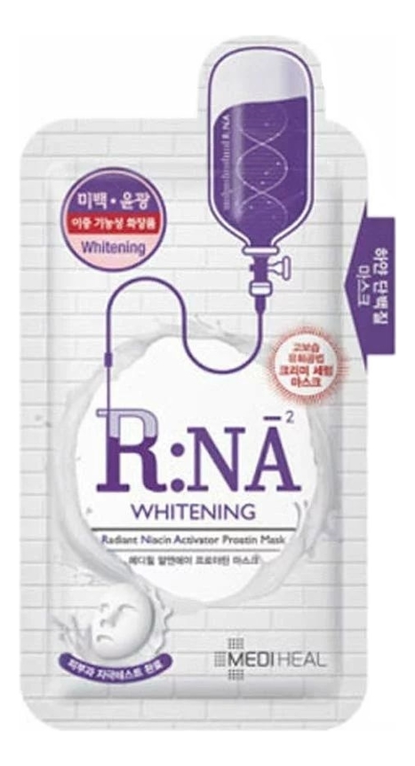

Осветляющая тканевая маска для лица с аминокислотами R:NA Whitening Proatin Mask 25мл