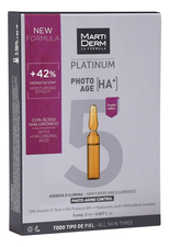 MartiDerm Ампульная сыворотка для лица с гиалуроновой кислотой Platinum Photo Age HA+