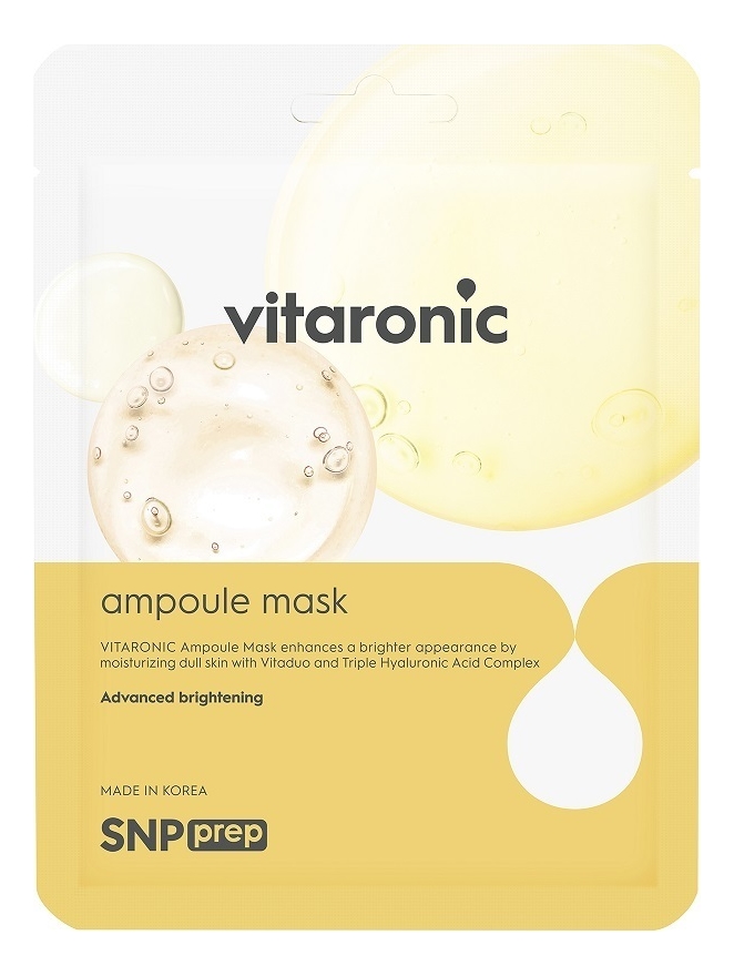 

Тканевая маска для сияния кожи лица Prep Vitaronic Ampoule Mask 25мл