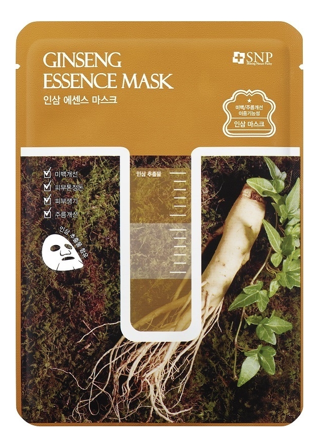 Тканевая маска для лица с экстрактом корня женьшеня Ginseng Essence Mask 25г