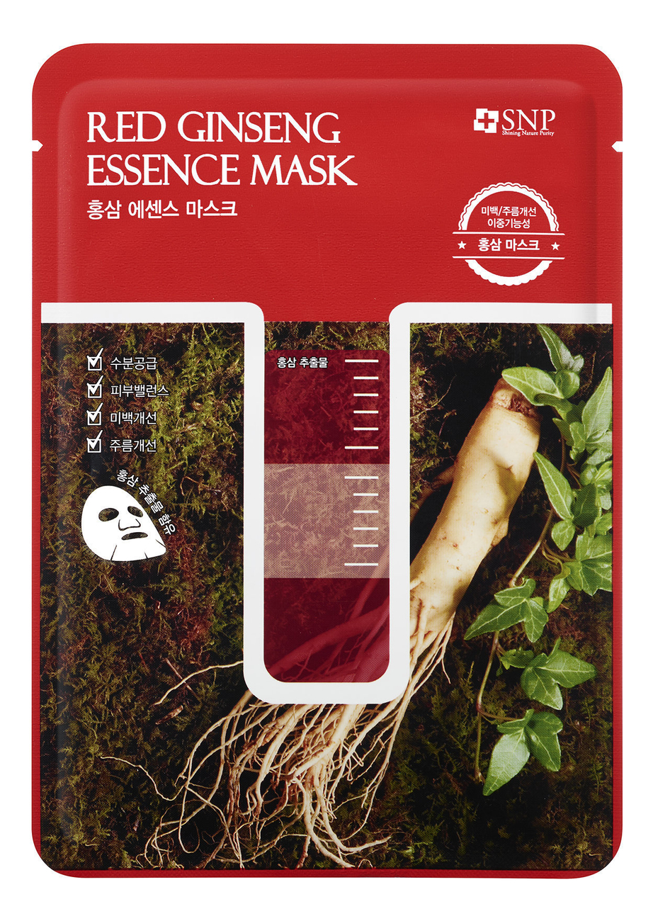 Увлажняющая тканевая маска с экстрактом корня красного женьшеня Red Ginseng Essence Mask 25г