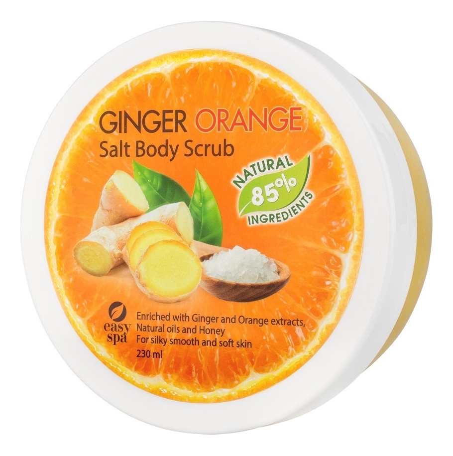 Скраб для тела соляной с экстрактом имбиря и апельсина Ginger Orange Salt Body Scrub 230мл