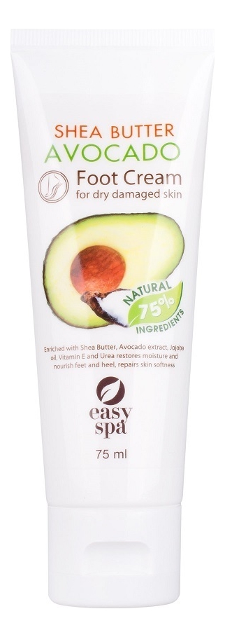 Крем для сухой и поврежденной кожи стоп Shea Butter Avocado Foot Cream 75мл 354₽