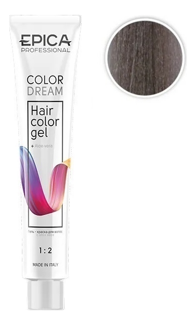 

Гель-краска для волос Color Dream 100мл: 8.21 Светло-русый перламутрово-пепельный, Гель-краска для волос Color Dream 100мл