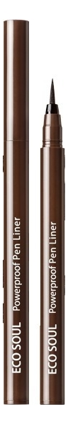 

Подводка для глаз Eco Soul Powerproof Pen Liner 6г: 02 Brown, Подводка для глаз Eco Soul Powerproof Pen Liner 6г