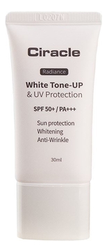 Осветляющий солнцезащитный крем для лица Radiance White Tone-Up & UV SPF50+ PA+++ Protection 30мл