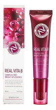 Enough Эссенция для сияния кожи лица с витаминами Real Vita 8 Complex Pro Bright Up Essence 30мл