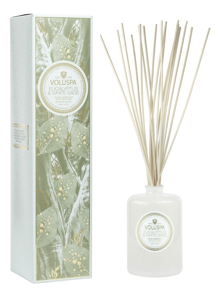 

Аромадиффузор Eucalyptus & White Sage (Эвкалипт и белый шалфей): диффузор 177мл, Аромадиффузор Eucalyptus & White Sage (Эвкалипт и белый шалфей)