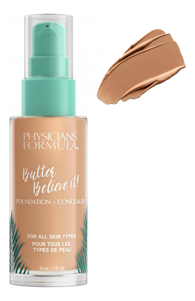 

Тональный крем-корректор для лица Butter Believe It! Foundation Concealer 30мл: Средний, Тональный крем-корректор для лица Butter Believe It! Foundation Concealer 30мл