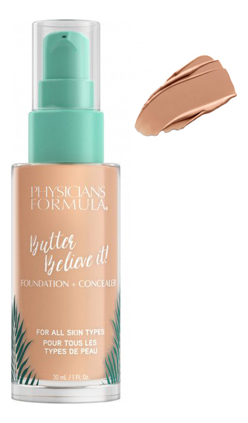 

Тональный крем-корректор для лица Butter Believe It! Foundation Concealer 30мл: Светло-средний, Тональный крем-корректор для лица Butter Believe It! Foundation Concealer 30мл