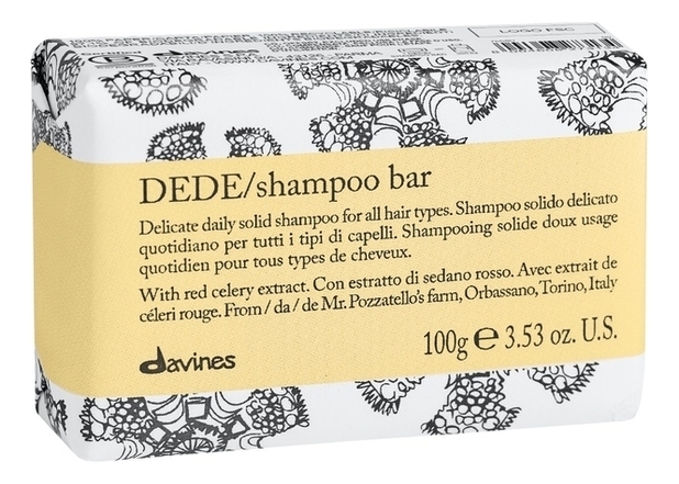 

Твердый шампунь для волос с экстрактом красного сельдерея Dede Shampoo Bar 100г