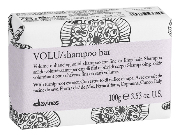 Твердый шампунь для объема волос с экстрактом репы Volu Shampoo Bar 100г