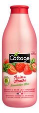 Cottage Увлажняющий гель для душа и пена для ванны Moisturizing Shower Gel & Bath Milk Strawberry & Mint 750мл