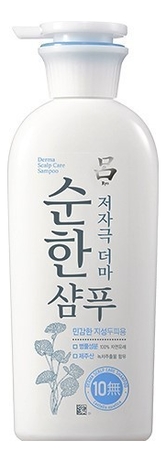 Мягкий шампунь для жирной кожи головы Derma Scalp Care Shampoo For Sensitive &amp; Oily Scalp: Шампунь 400мл