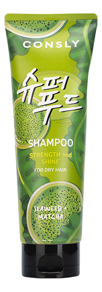 Шампунь для блеска волос с экстрактом зеленого чая матча Shampoo Strength And Shine 250мл шампунь consly с экстрактами водорослей и зеленого чая матча для силы и блеска волос 250 мл