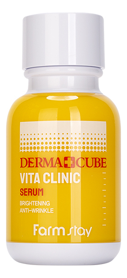 Купить Витаминная сыворотка для сияния кожи лица Derma Cube Vita Clinic Serum 50мл, Farm Stay