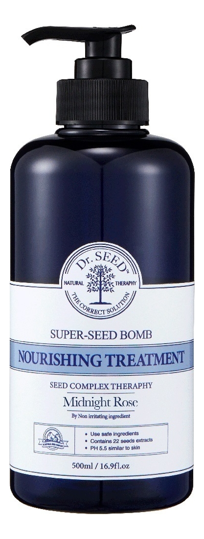 Бессульфатный восстанавливающий бальзам-ополаскиватель для волос с ароматом ночной розы Super Seed Bomb Nourishing Treatment Midnight Rose: Бальзам 500мл