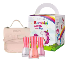 Limoni Набор Bambini Beauty Box No19 (лак для ногтей 3шт + сумочка)