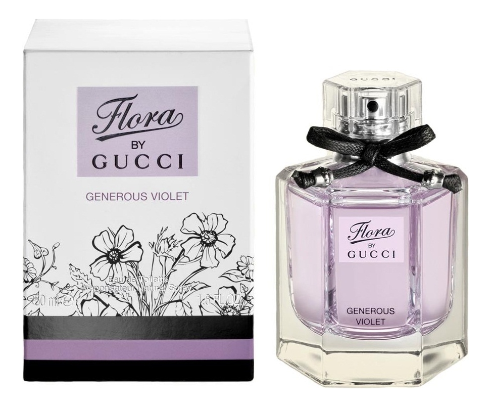 

Flora by Gucci Generous Violet: туалетная вода 50мл, Flora By Gucci Generous Violet