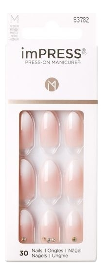 

Накладные ногти Романтичное настроение Impress Manicure Color KIMM01C 30шт (средняя длина)