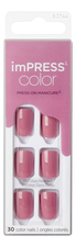 Kiss Накладные ногти Бархатный лепесток Impress Manicure Color KIMC005C 30шт (короткая длина)