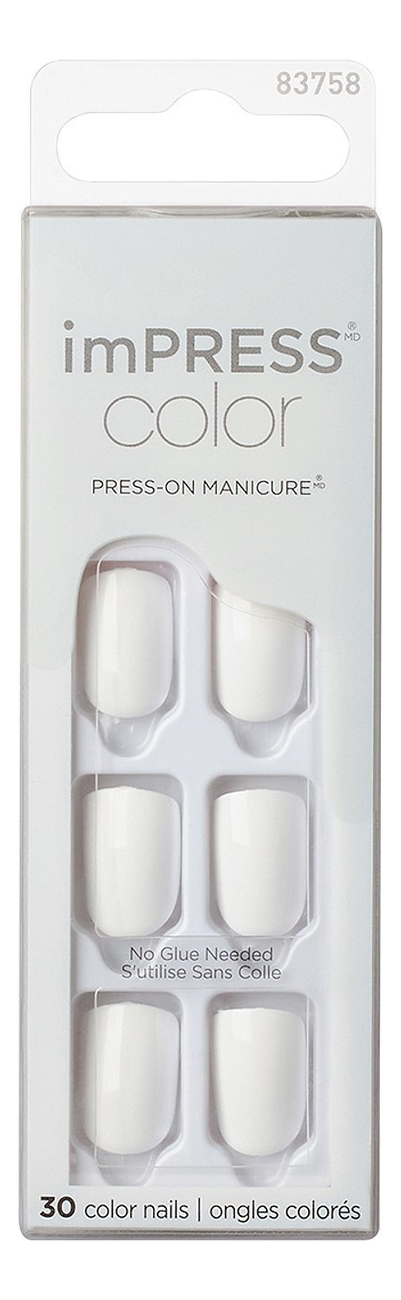 

Накладные ногти Белый пион Impress Manicure Color KIMC019C 30шт (короткая длина)