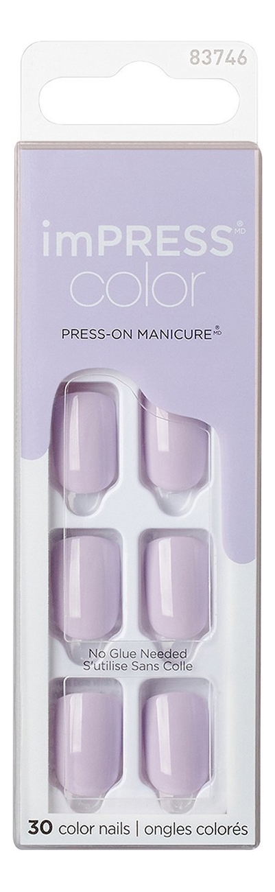 

Накладные ногти Нежно-лиловый Impress Manicure Color KIMC007C 30шт (короткая длина)