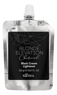 Черный угольный осветляющий крем для волос Blonde Elevation Charcoal Black Cream Lightener 250мл