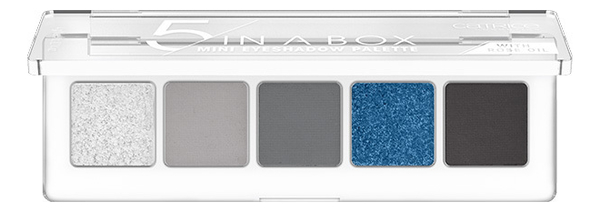 

Палетка теней для век 5 In A Box Mini Eyeshadow Palette 4г: 050 Blue Smokey Look, Палетка теней для век 5 In A Box Mini Eyeshadow Palette 4г