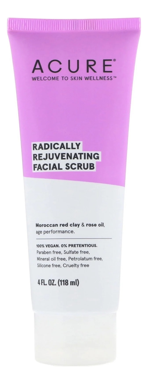 Скраб для лица с марокканской красной глиной и розовым маслом Radically Rejuvenating Facial Scrub 118мл