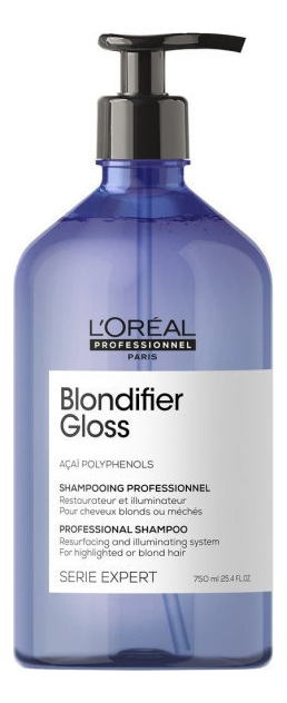 

Шампунь для сияния волос Serie Expert Blondifier Gloss Shampooing: Шампунь 750мл, Шампунь для сияния волос Serie Expert Blondifier Gloss Shampooing