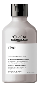 Шампунь для нейтрализации желтизны Serie Expert Silver Violet Dyes + Magnesium Shampooing