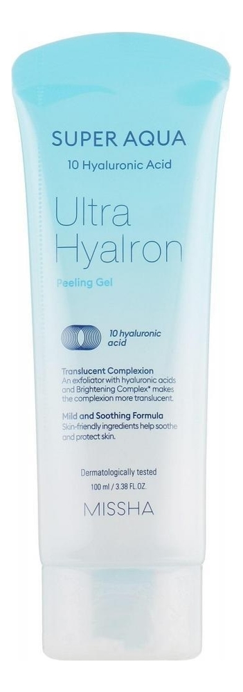 Пилинг-гель для лица с гиалуроновой кислотой Super Aqua Ultra Hyalron Peeling Gel 100мл