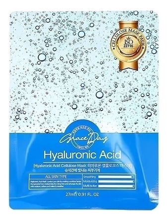 

Тканевая маска для лица Hyaluronic Acid Cellulose Mask 27мл: Маска 1шт, Тканевая маска для лица Hyaluronic Acid Cellulose Mask 27мл