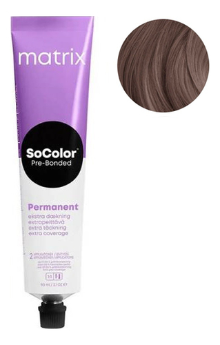 Перманентная краска для окрашивания седины SoColor Pre-Bonded Permanent Extra Coverage 90мл: 506NA Темный блондин натуральный пепельный