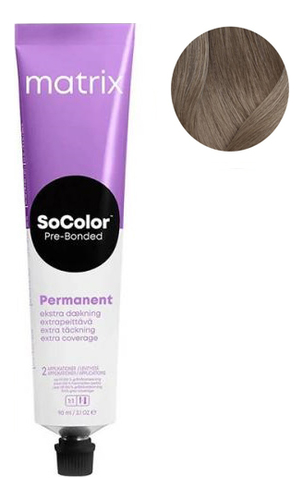 Перманентная краска для окрашивания седины SoColor Pre-Bonded Permanent Extra Coverage 90мл: 508NA Светлый блондин натуральный пепельный