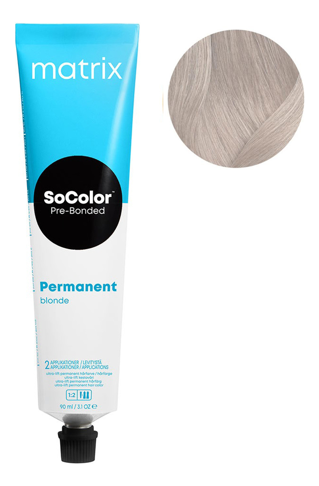 Перманентный аммиачный краситель для волос SoColor Pre-Bonded Permanent Blonde 90мл: UL-NV+ Натуральный перламутровый+