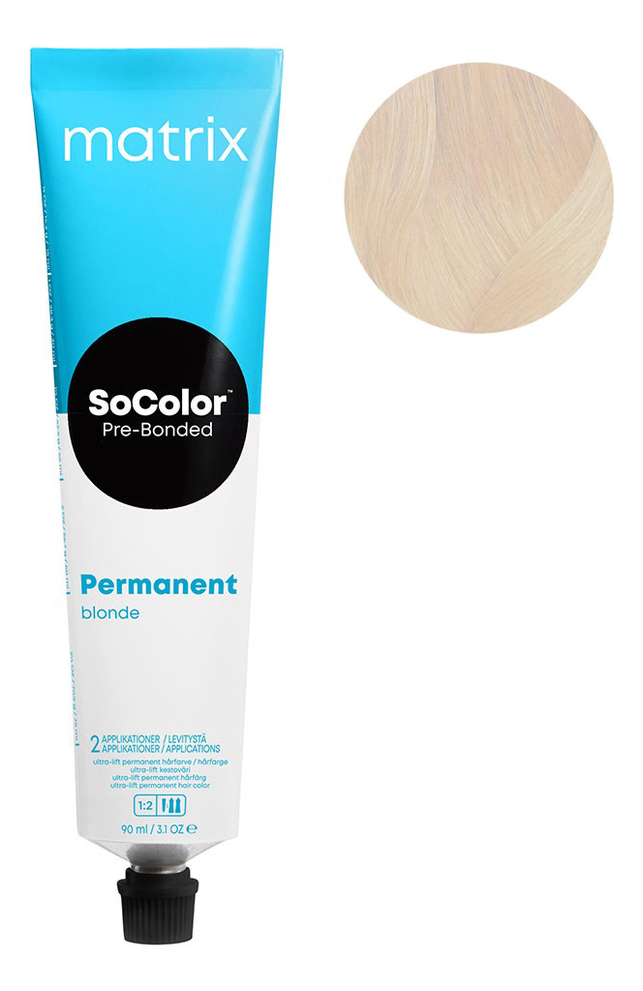 Перманентный аммиачный краситель для волос SoColor Pre-Bonded Permanent Blonde 90мл: UL-P Жемчужный