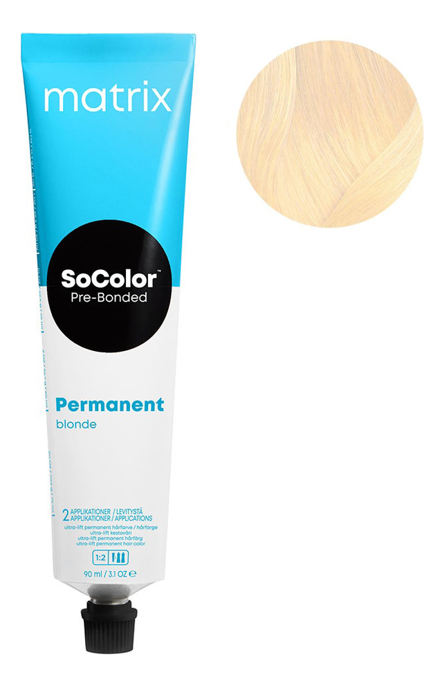 Перманентный аммиачный краситель для волос SoColor Pre-Bonded Permanent Blonde 90мл: UL-V+ Перламутровый+