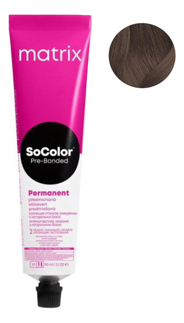 Перманентная краска для волос SoColor Pre-Bonded Permanent 90мл: 7A
