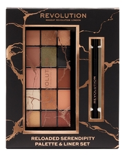 Makeup Revolution Набор для макияжа глаз Reloaded Serendipity Palette & Liner Set (тени для век + подводка)