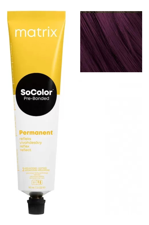 Стойкая крем-краска для волос SoColor Pre-Bonded Permanent 90мл: 6VR