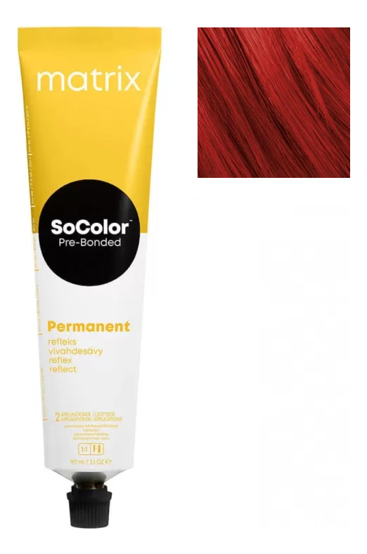 Стойкая крем-краска для волос SoColor Pre-Bonded Permanent 90мл: 7RR+