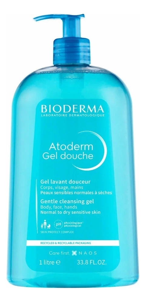 

Гель для душа Atoderm Gel Douche Gentle Shower: Гель 1000мл, Гель для душа Atoderm Gel Douche Gentle Shower