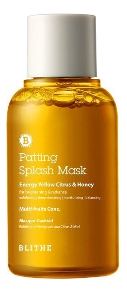 Сплэш-маска для сияния лица Энергия Patting Splash Mask Energy Yellow Citrus & Honey (цитрус и мед): Маска 70мл blithe energy yellow citrus and honey patting splash mask